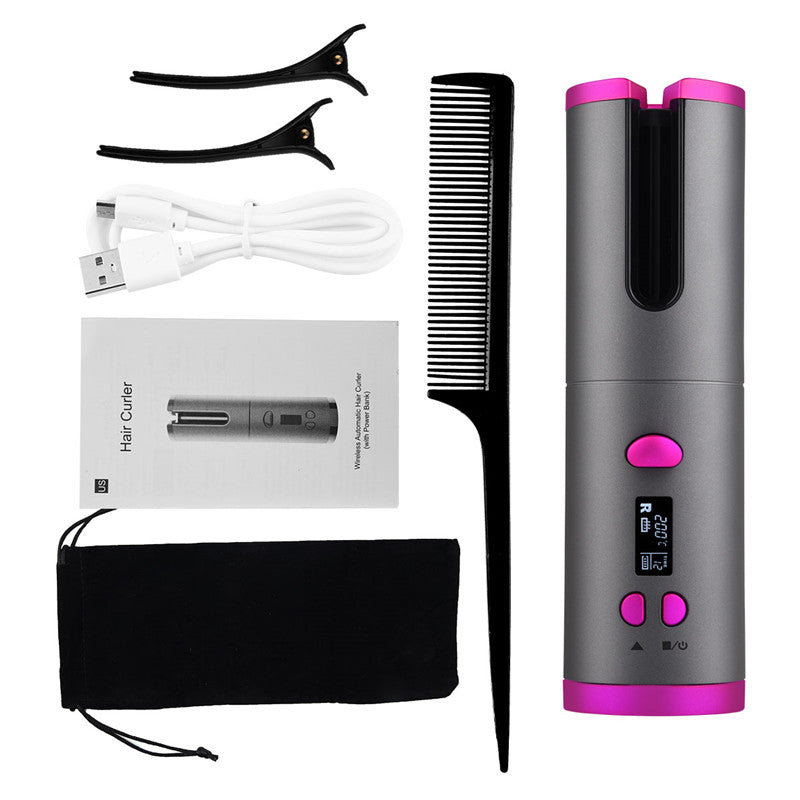 Unbound Automatic Hair Curler Cordless Electric Curling Roller Professional Ceramic Hair Waver Rechargeable Auto Curler Curls