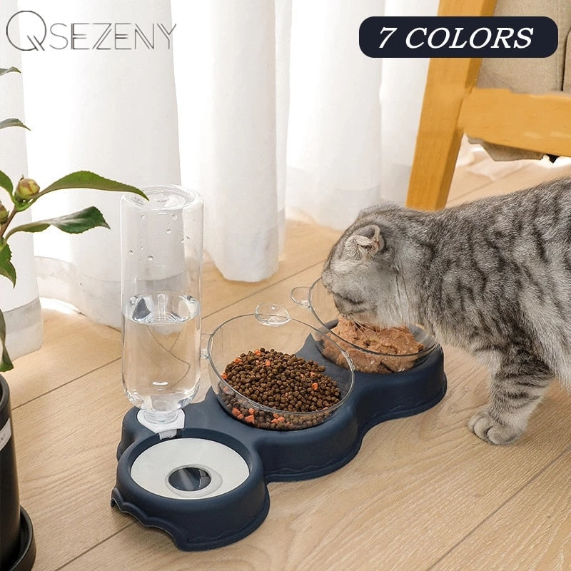 3 in 1 pet food and water bowl