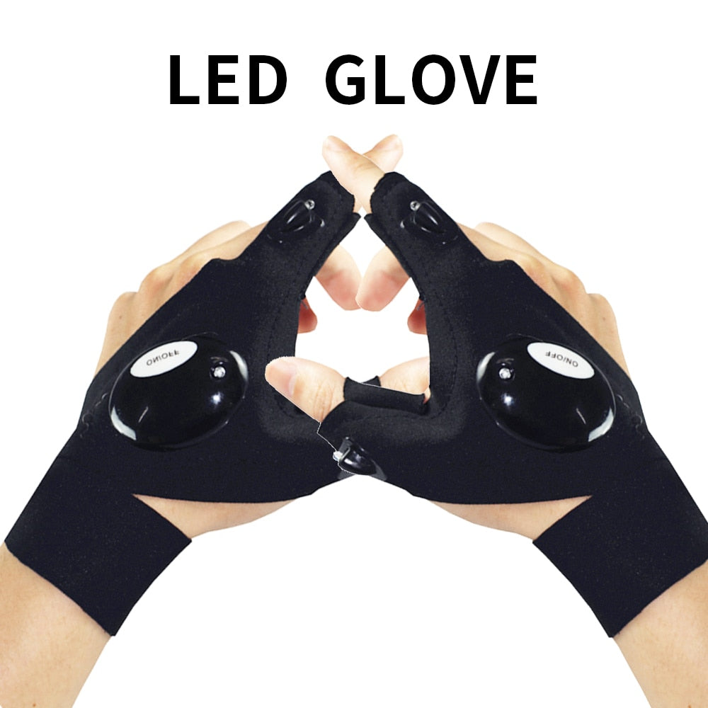 Waterproof durable Led Flashlight Glove Tool