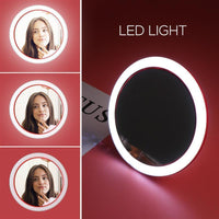 Multifunctional Portable LED Make-Up Mirror + Charging Base